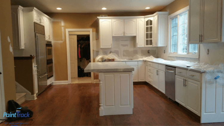 Restored kitchen cabinets